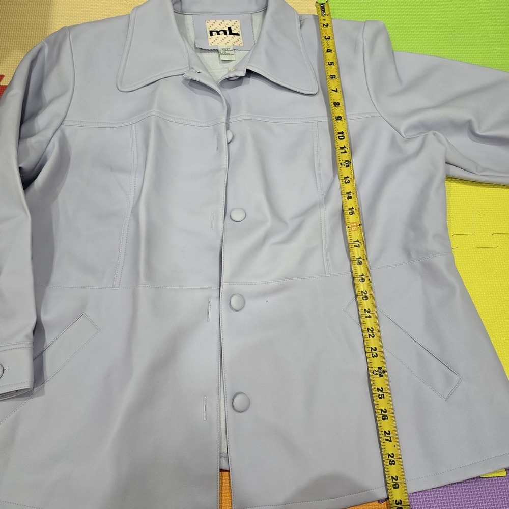 Vintage ML Sport Lavender‎ Faux Leather Jacket - Plus Size 22/24